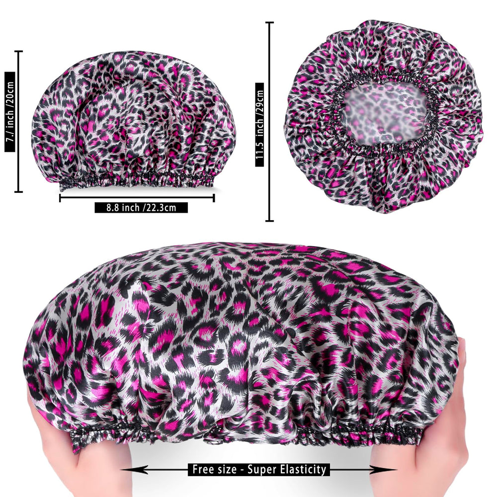 CHFONG four-piece shower cap pattern-4 vibrant print brightens routine