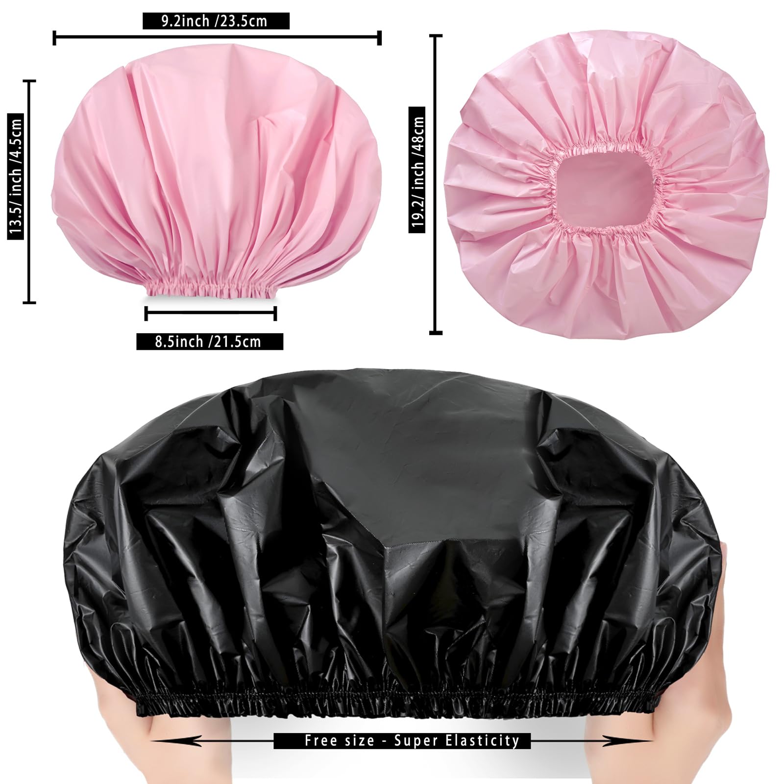 CHFONG jumbo cap accommodates long, thick hair and curls.