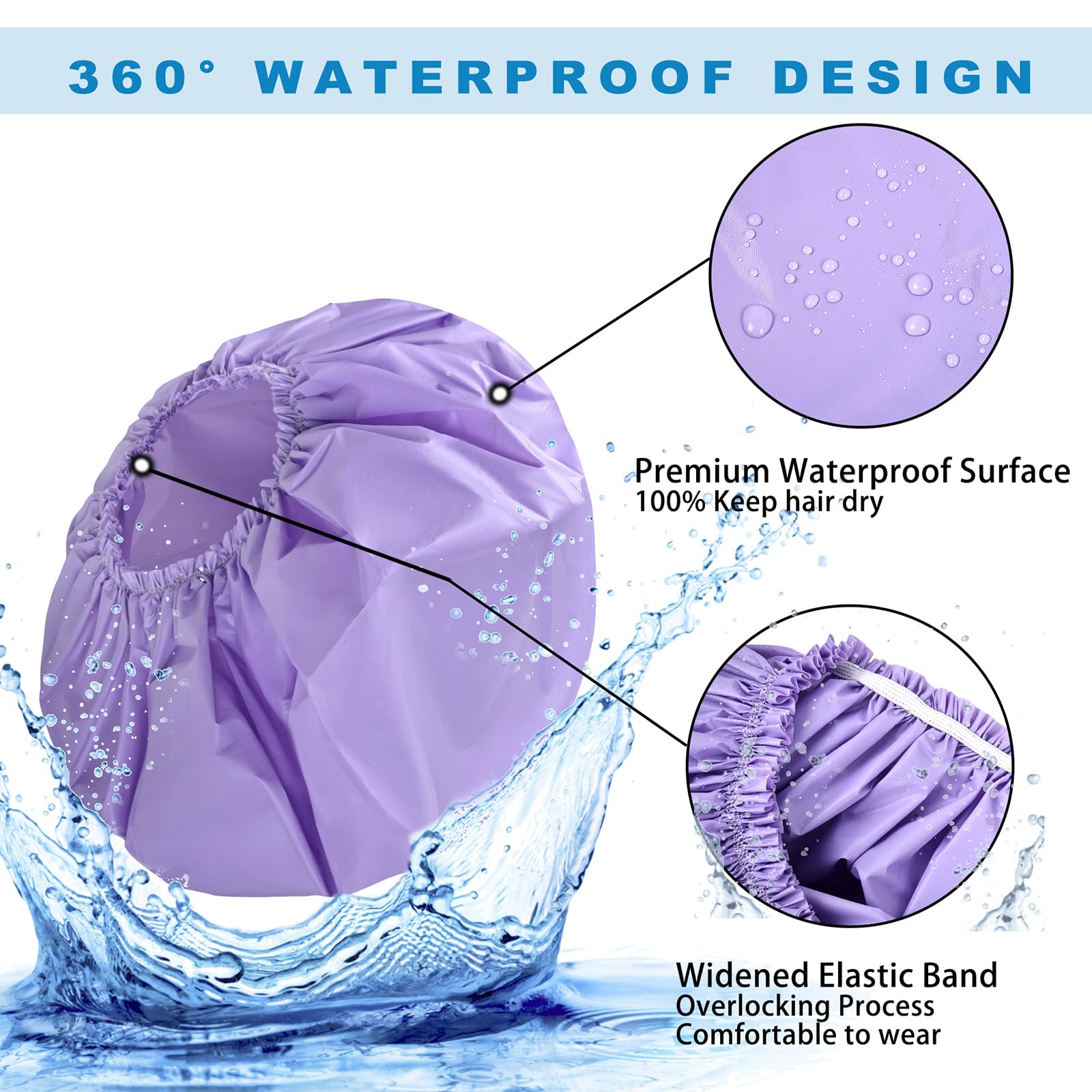 CHFONG jumbo shower cap is ideal for spa days and masks.