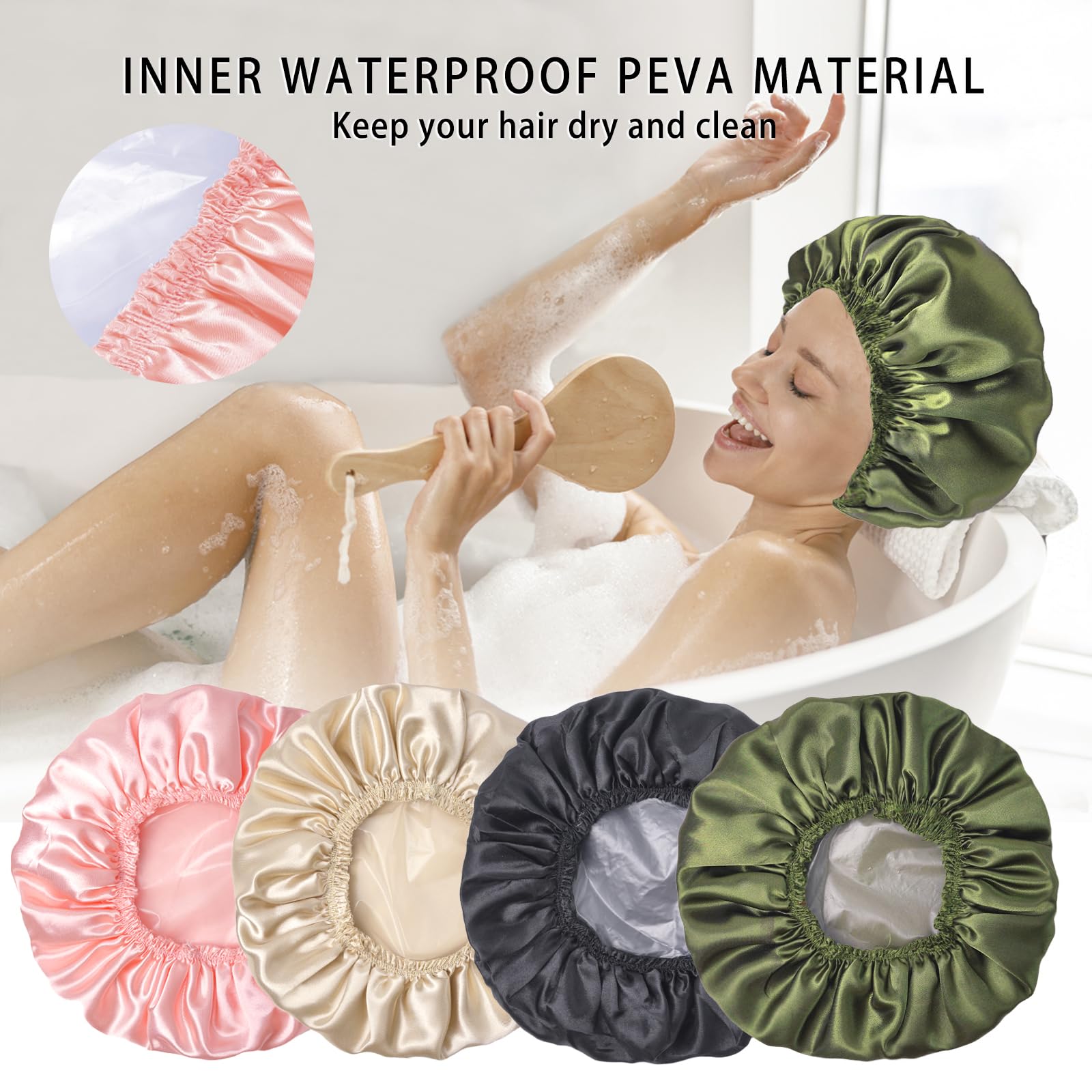 CHFONG hair cap is versatile for showering, cooking, makeup, and spa days