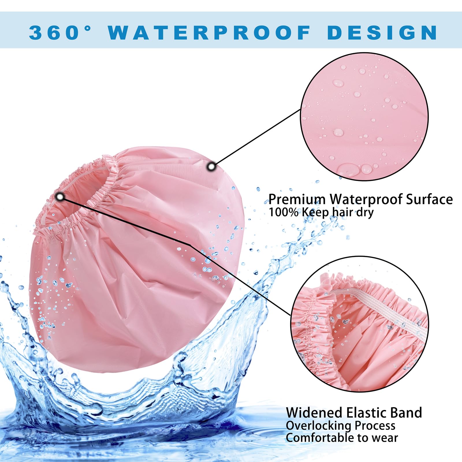 CHFONG secure nape fit keeps hair neat during baths.