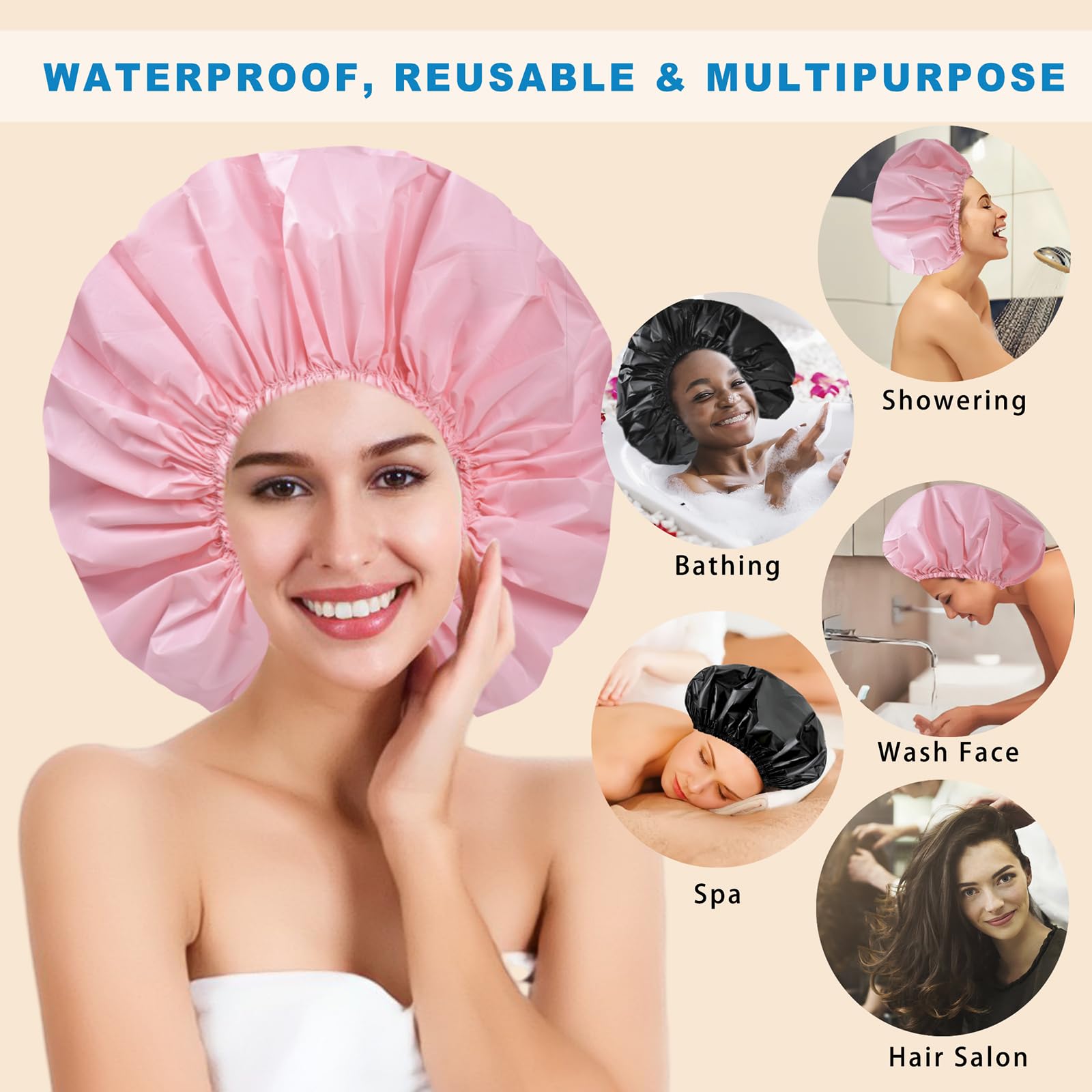 CHFONG two-color design adds style while protecting hair from water.