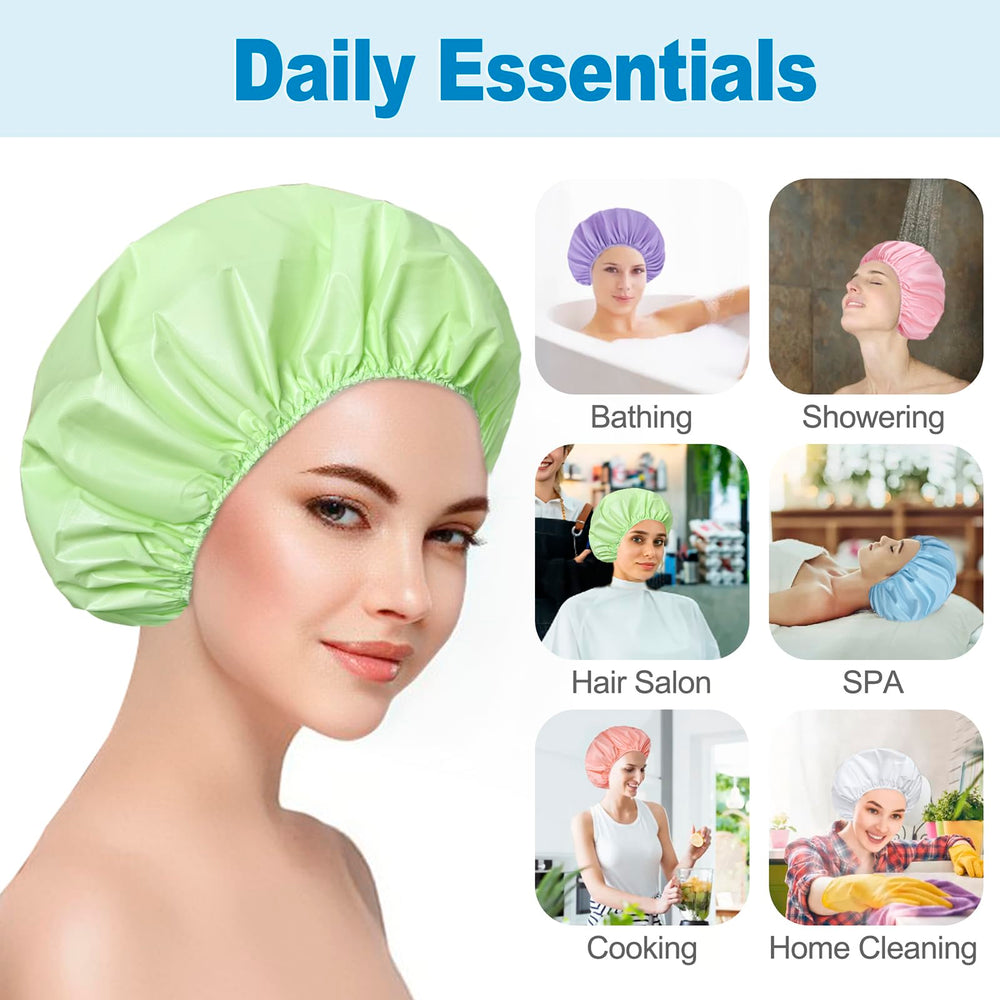 CHFONG waterproof elastic bathing cap in candy colors for spa and bath.