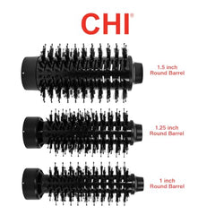 CHI round blowout brush attachments showing versatility for different looks