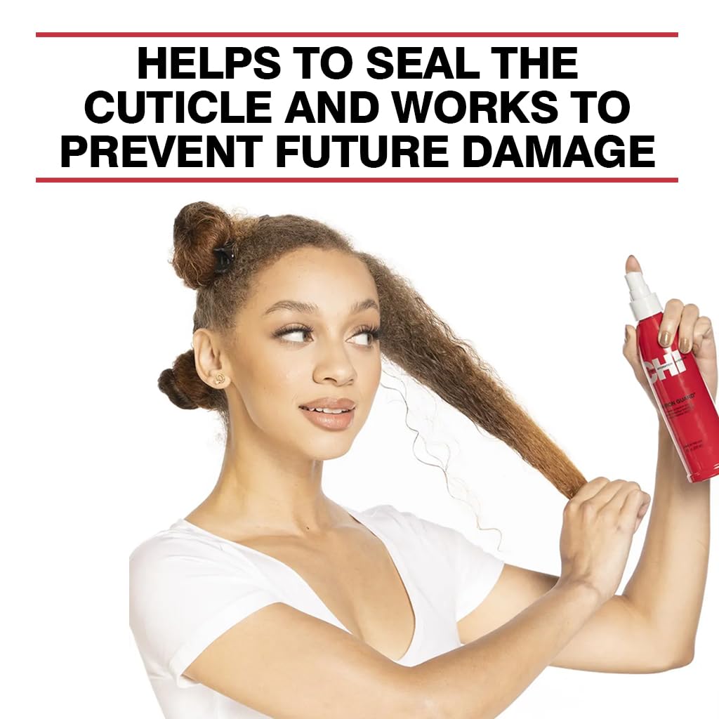 CHI 44 Iron Guard: aplicación en cabello seco para evitar daños por calor.