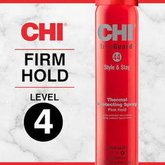 CHI 44 Iron Guard proporciona brillo vibrante cuidando el cabello.