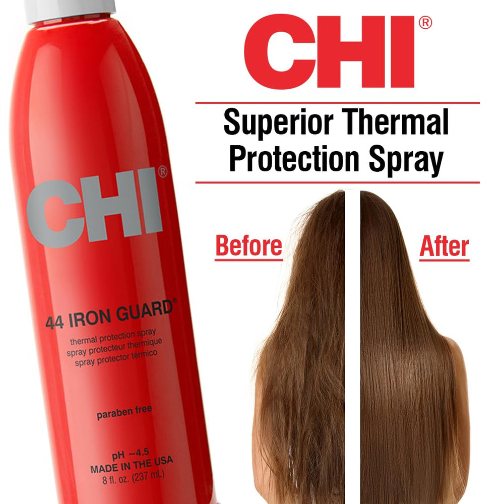 CHI 44 Iron Guard: fórmula sin sulfatos y sin parabenos para cabello sano.