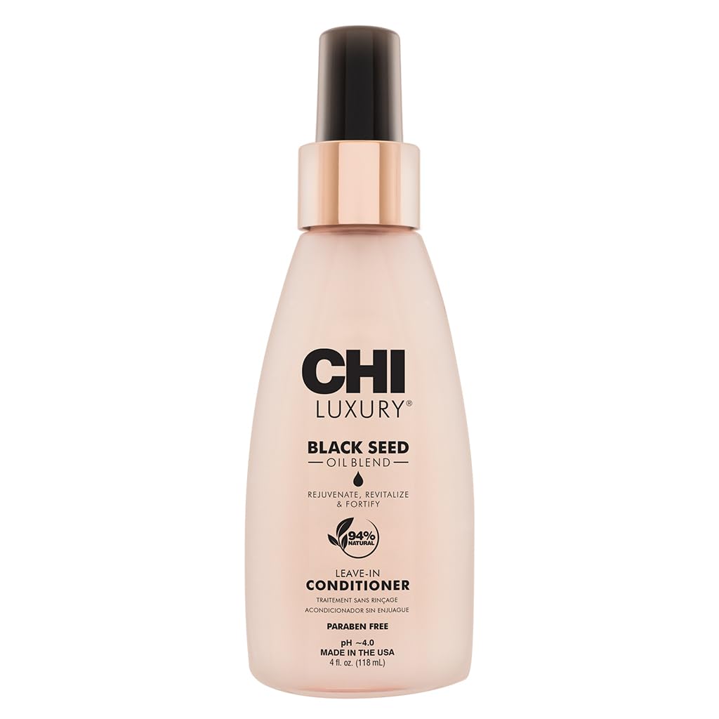 CHI Acondicionador sin enjuague de lujo con aceite de semilla negra en bote para cabello suave