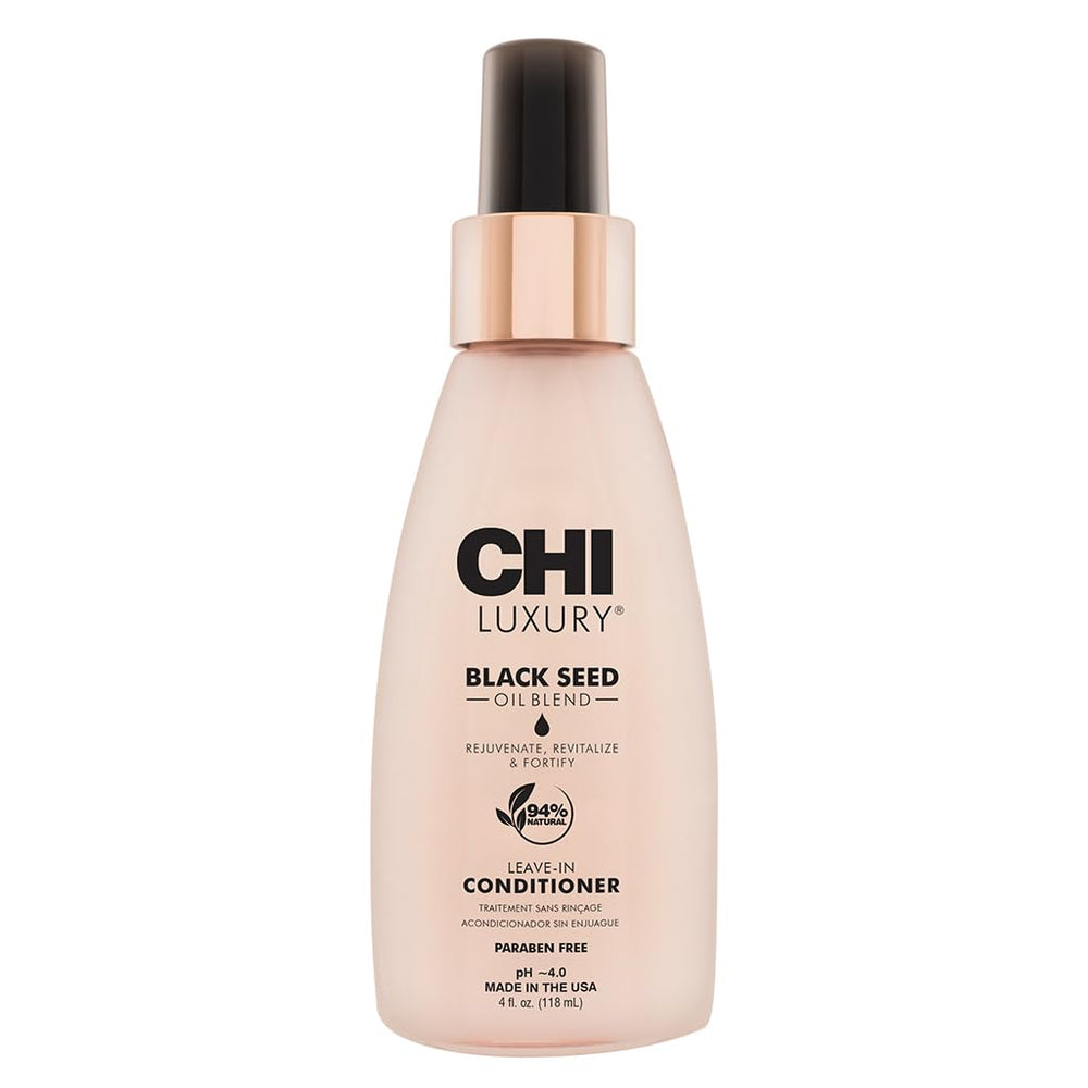 CHI Acondicionador sin enjuague de lujo con aceite de semilla negra en bote para cabello suave