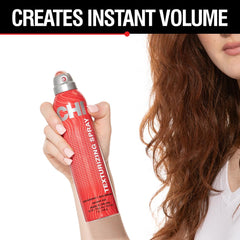 CHI aerosol texturizante volumen visible en peinado con cuerpo