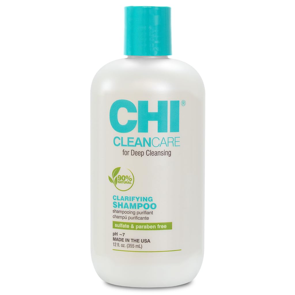 CHI CleanCare Champú Aclarador: botella mostrando limpieza profunda del cabello