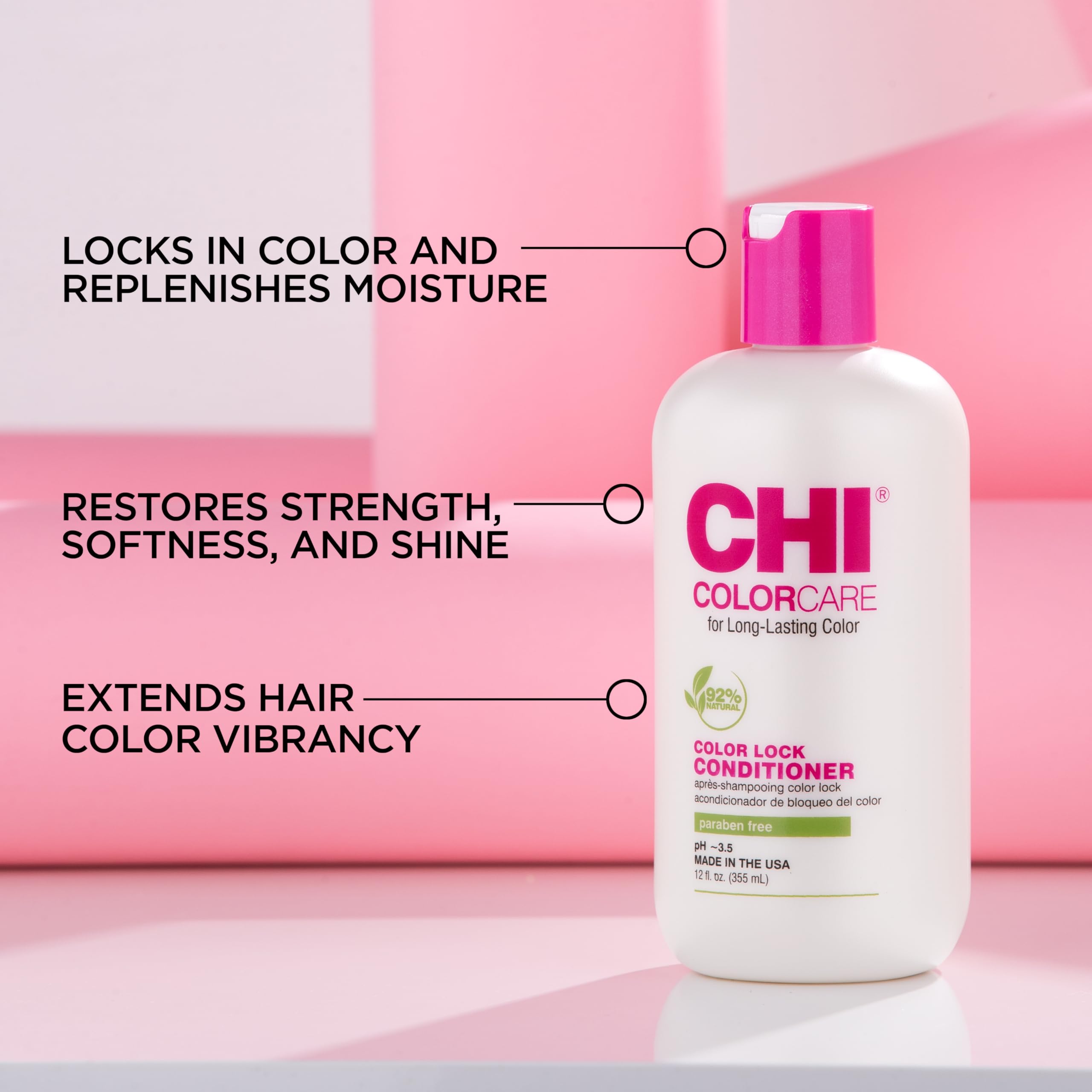 CHI ColorCare Color Lock Conditioner: aplicación cremosa aporta hidratación y suavidad