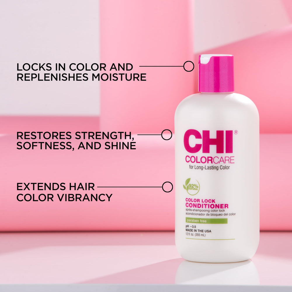 CHI ColorCare Color Lock Conditioner: aplicación cremosa aporta hidratación y suavidad