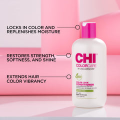 CHI ColorCare Color Lock Conditioner: aplicación cremosa aporta hidratación y suavidad