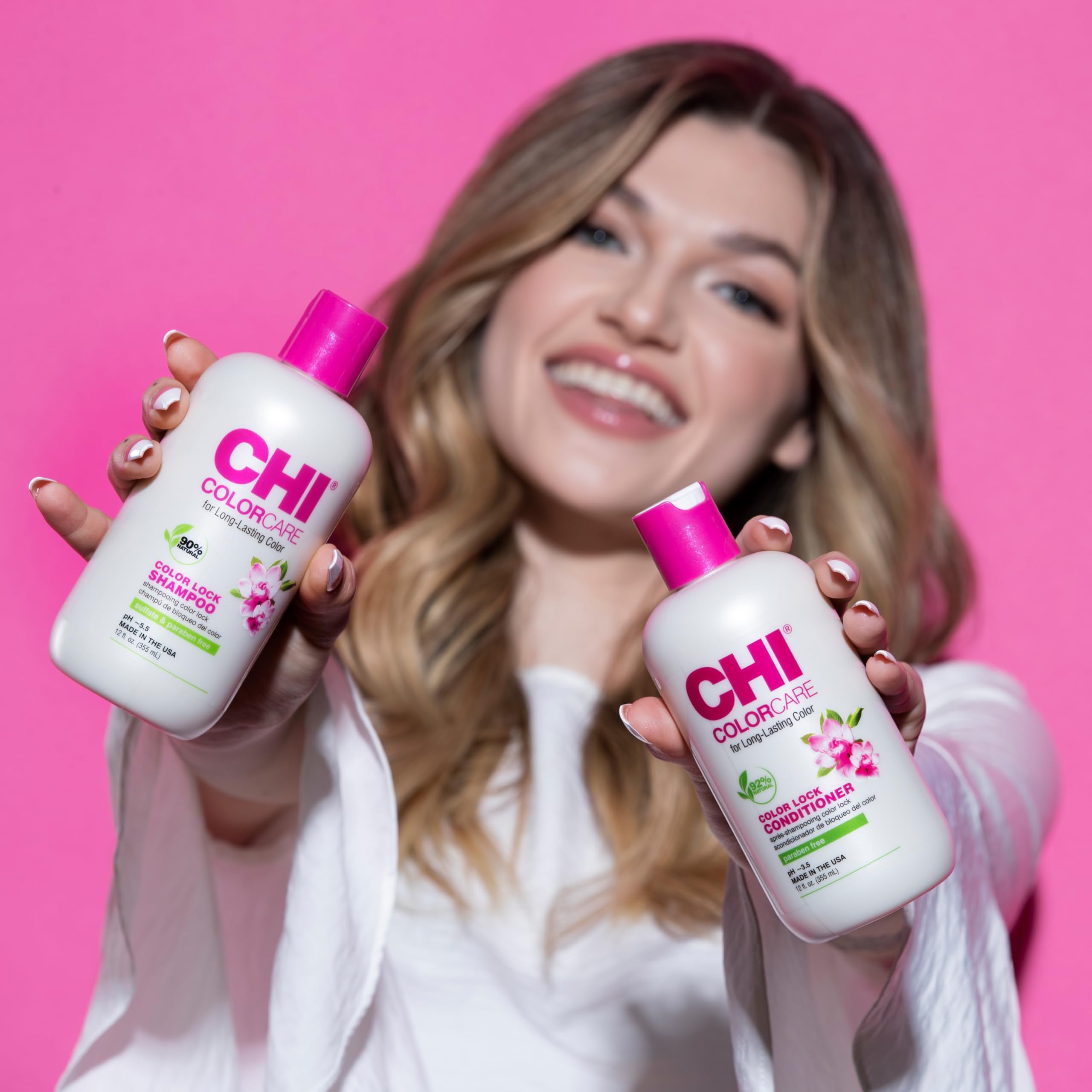 CHI ColorCare Color Lock Conditioner: etiqueta y fórmula protegen el color contra desvanecimiento