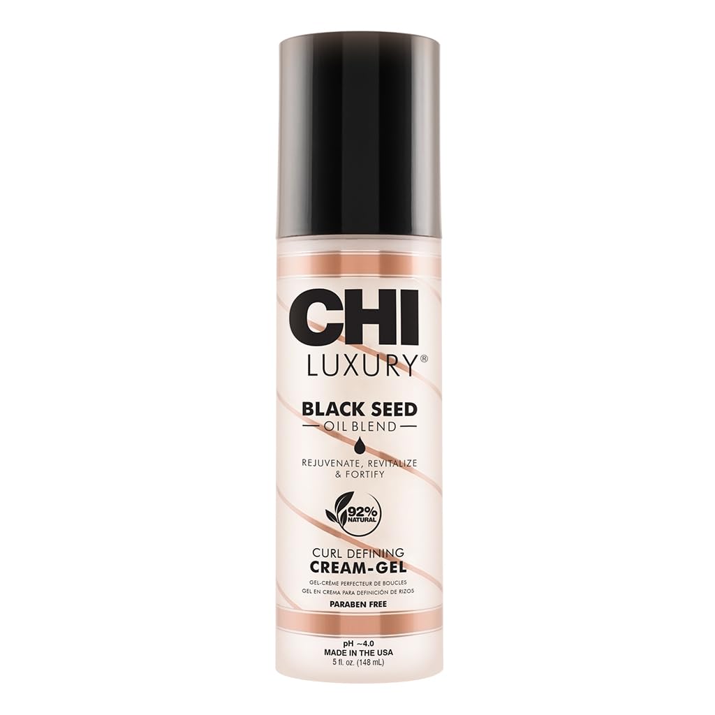 CHI crema definidora de rizos con semilla negra aporta definición y brillo.
