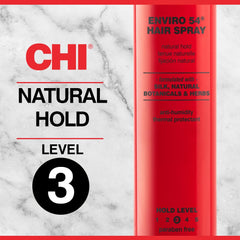 CHI Enviro 54 hairspray dispersion after styling for lasting finish