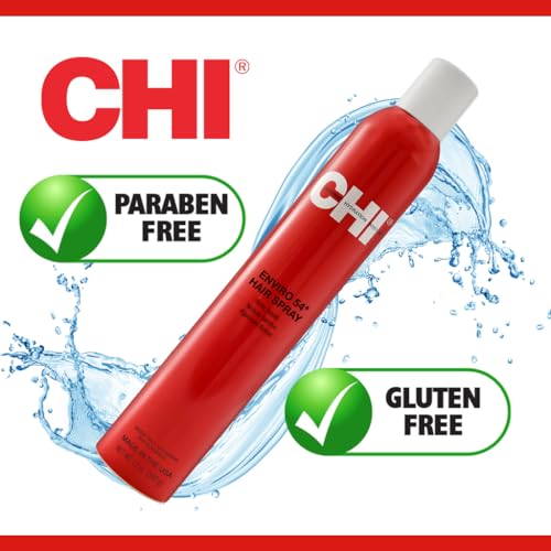 CHI Enviro 54 hairspray with silk proteins adds radiant shine and smoothness