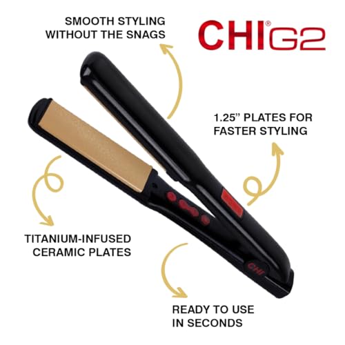 CHI G2 Flat Iron features a clear LCD display for precise temperature control.