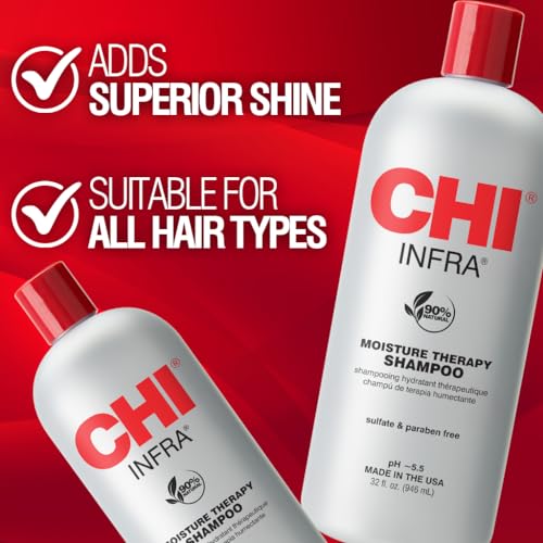 CHI Infra Shampoo, nivel de hidratación, cabello más suave y manejable