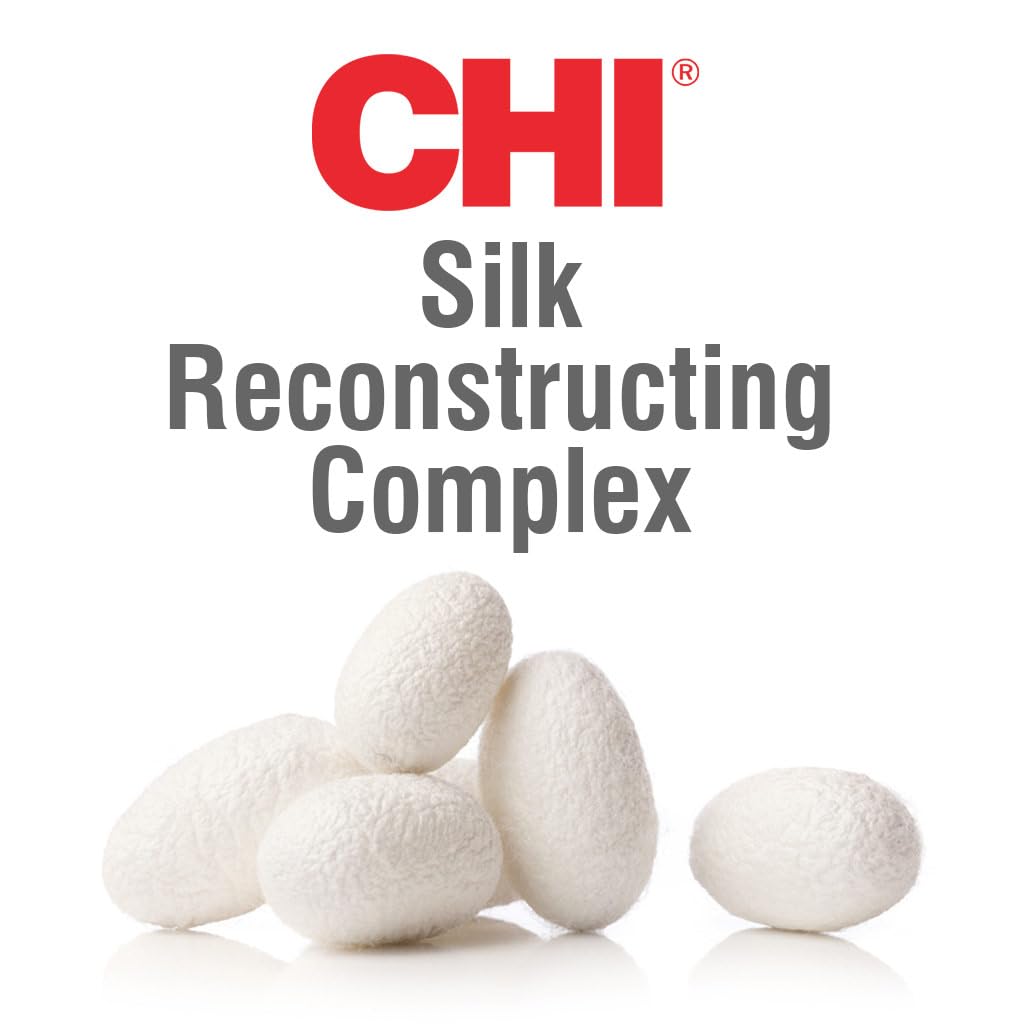 CHI Infra Silk Infusion application on hair delivers strength and manageability.