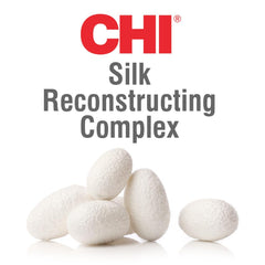 CHI Infra Silk Infusion application on hair delivers strength and manageability.