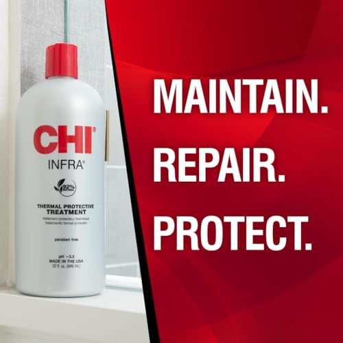 CHI Infra Thermal Treatment being applied to hair to demonstrate even distribution.