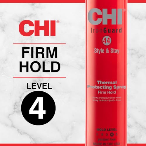 CHI 44 Iron Guard bottle highlights ceramic-protein formula on hair