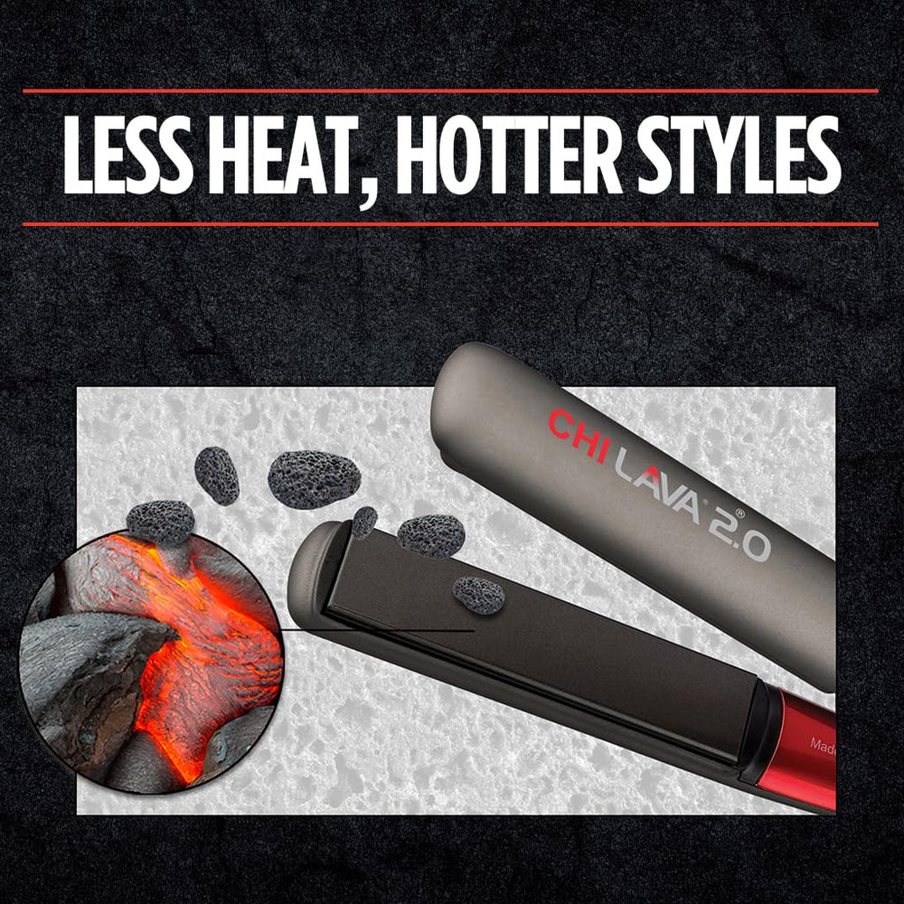 CHI Lava 2.0 plate-glide in action for smooth straightening and curling