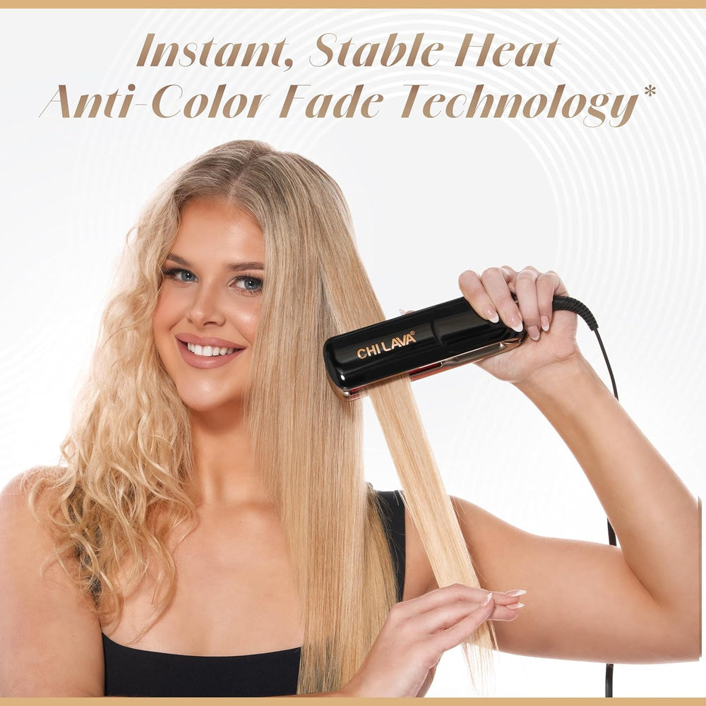 CHI Lava MiniStyler locking mechanism keeps plates secure during storage