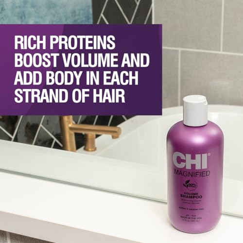 Champú CHI de Volumen Magnificado para cabello fino, aporta cuerpo.