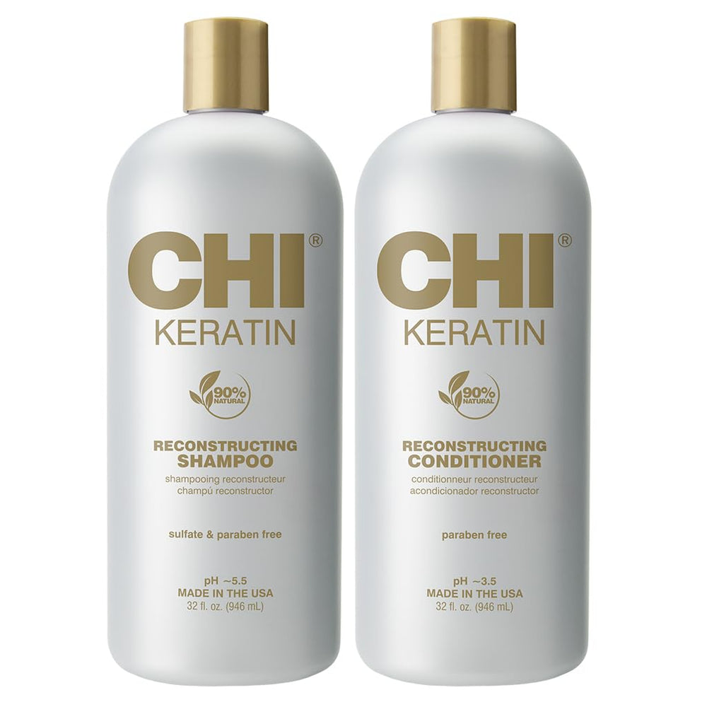 CHI Moisturize It Duo shampoo bottle highlighting hydration and daily cleansing benefits