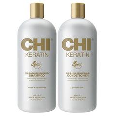CHI Moisturize It Duo shampoo bottle highlighting hydration and daily cleansing benefits