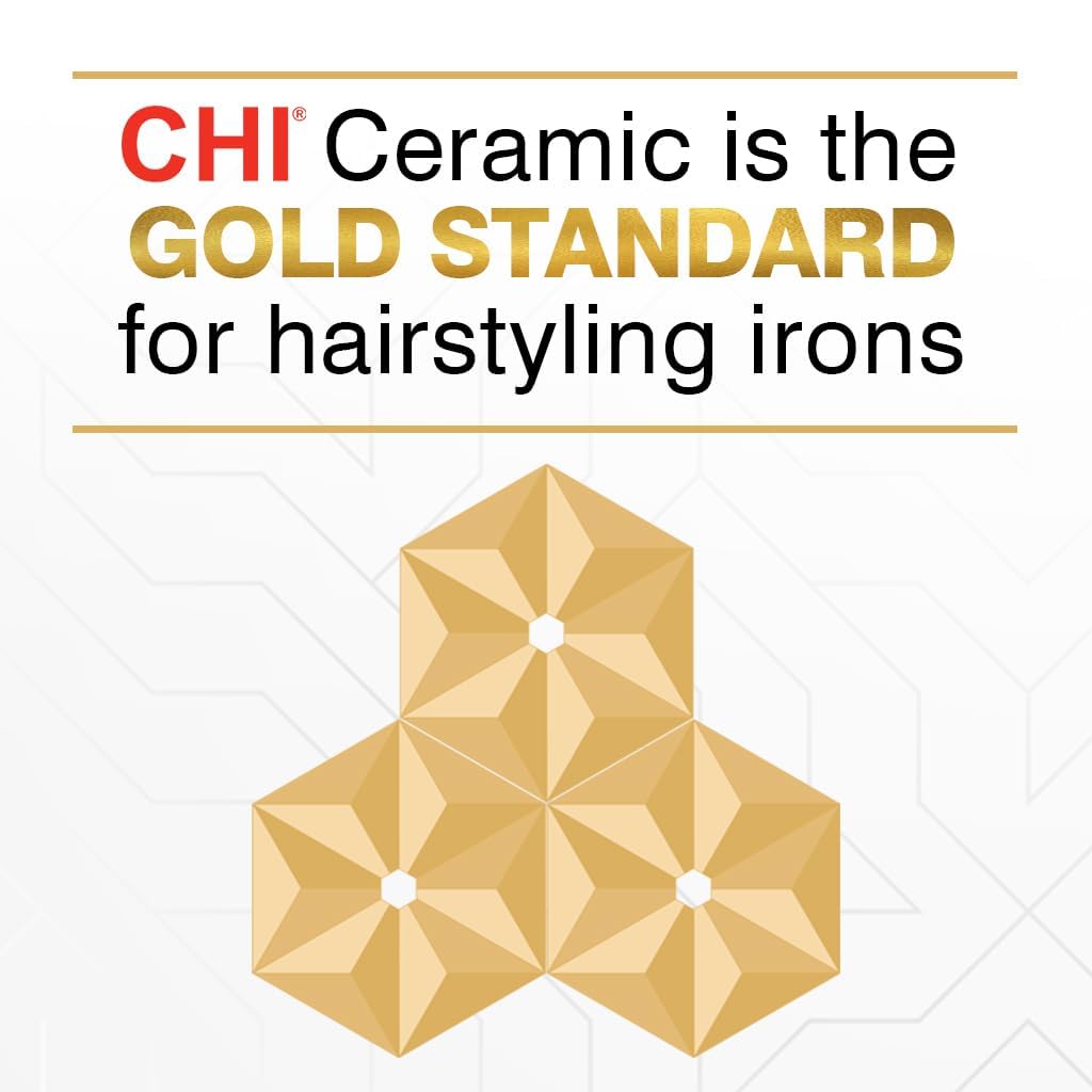 CHI Original Ceramic Flat Iron glide-through hair delivering smooth results with reduced frizz.