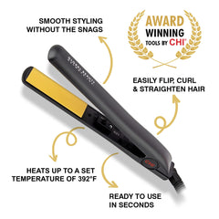 CHI Original Ceramic Flat Iron heats up quickly for ready-to-style sessions.