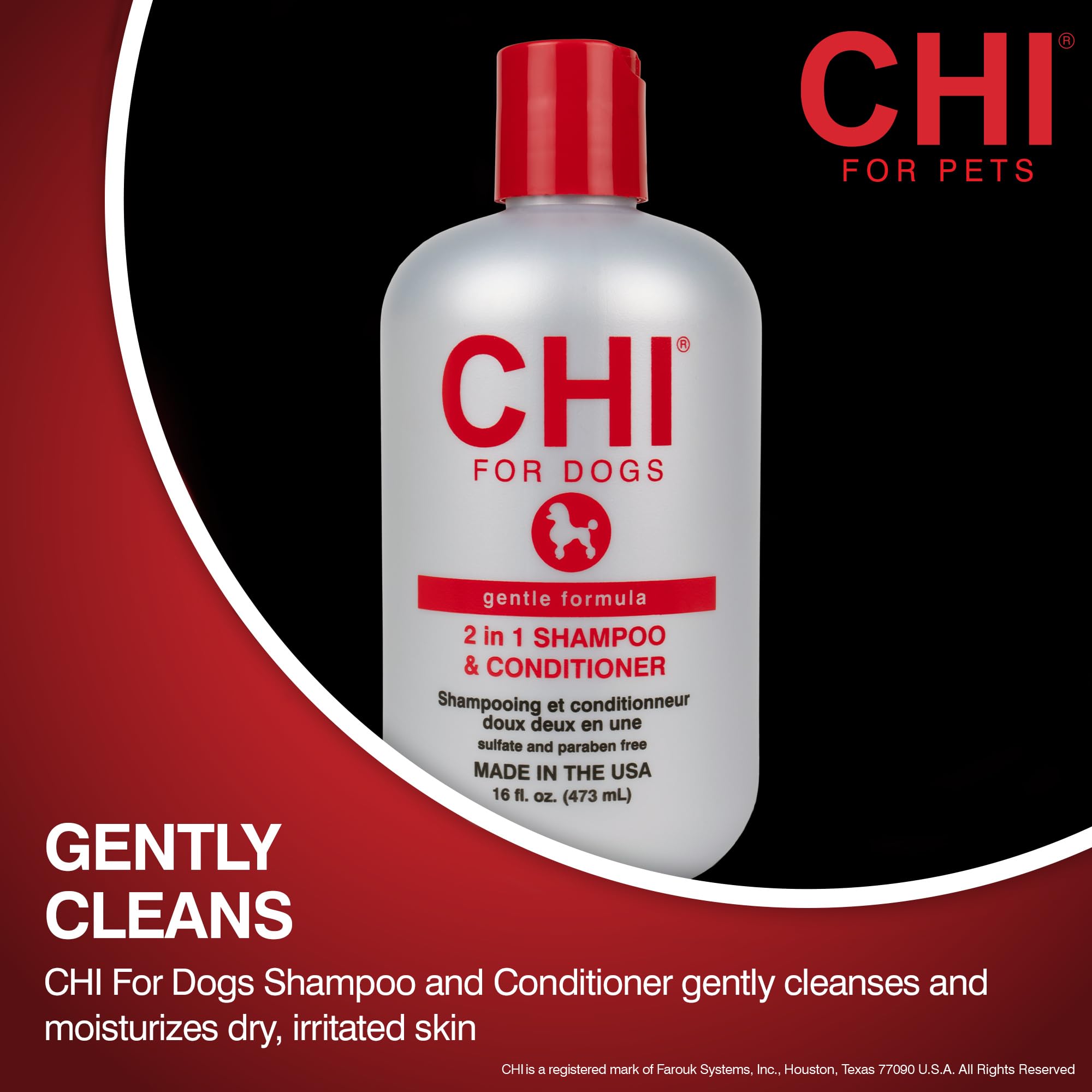 CHI para perros Gentle 2-en-1: fórmula sin sulfatos para piel sensible