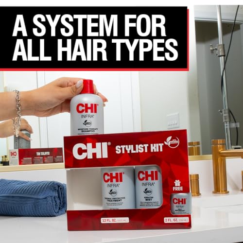 CHI Silk Infusion on hands for silky finish