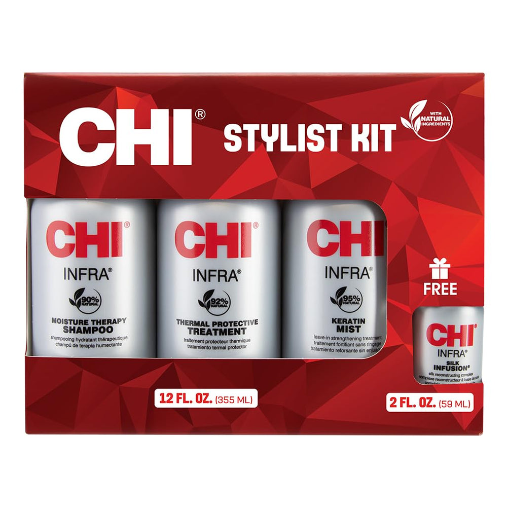 CHI Silk Infusion finishing shine on styled hair