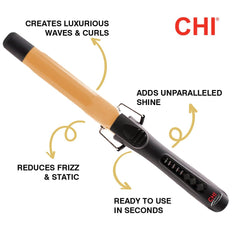 CHI Tourmaline Ceramic Curling Iron delivers even heat for consistent results