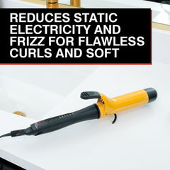 CHI Tourmaline Ceramic Curling Iron features nonstick surface for easy glide.
