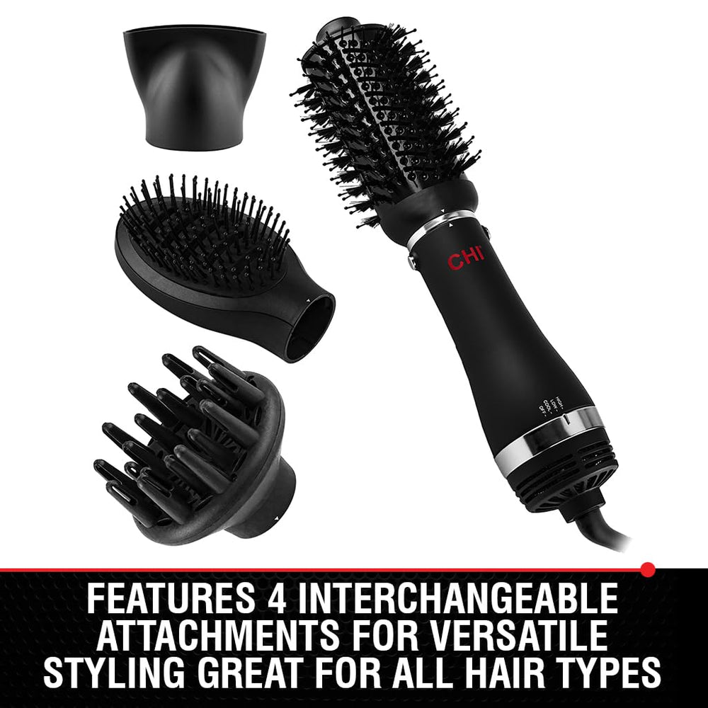 CHI Volumizer 4-in-1 paddle brush delivers a sleek, polished finish.