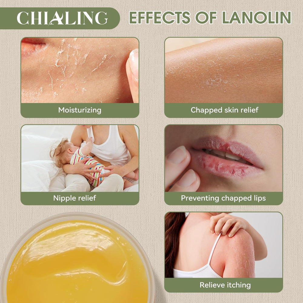 CHIALING Lanolina: piel seca beneficiándose de hidratación profunda.
