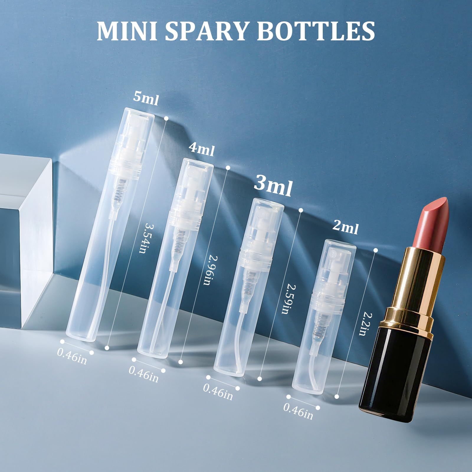 Chiallco translucent 10-pack bottle set ideal for labeling and sharing samples.