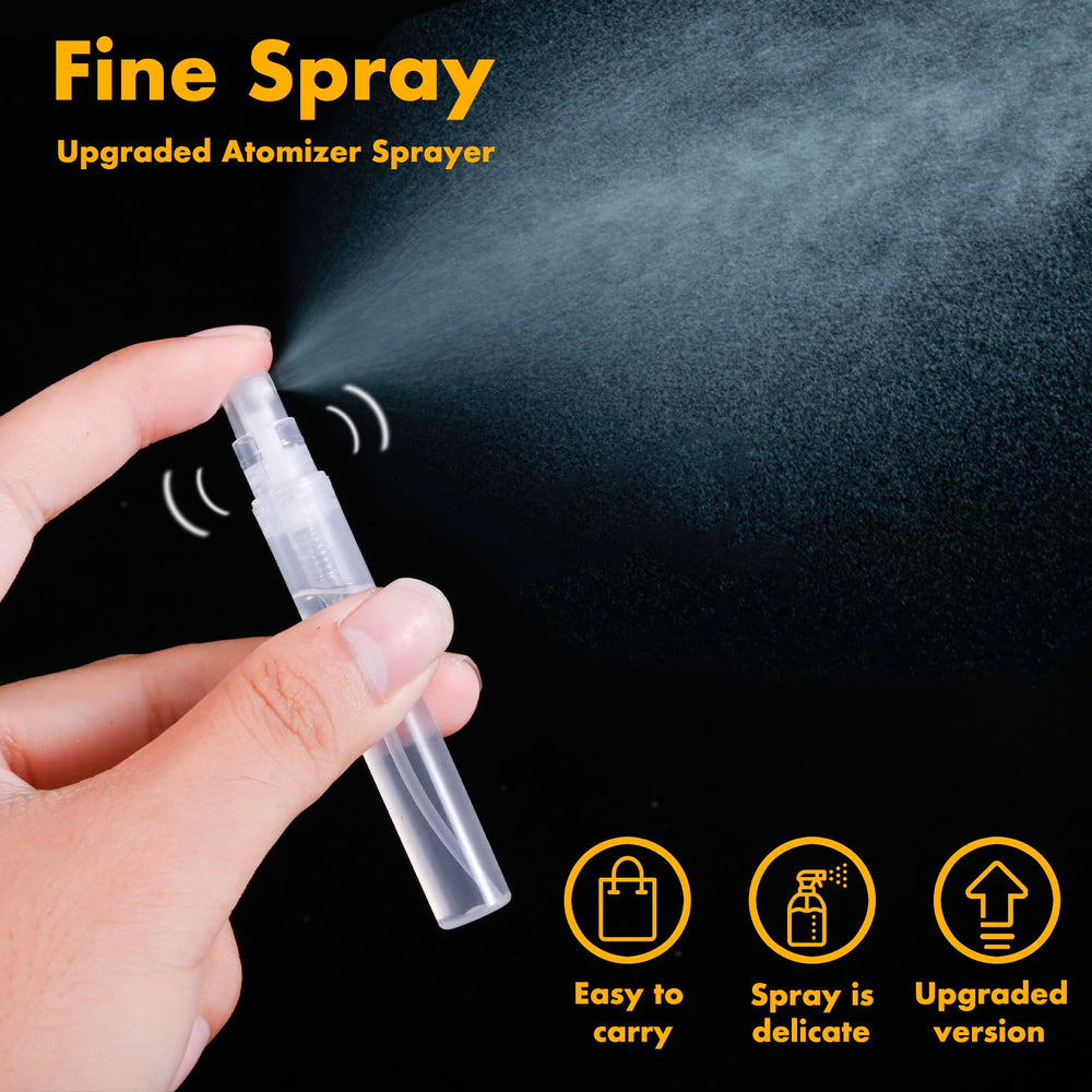 Chiallco transparent 5 ml spray bottle for easy refills on the go.