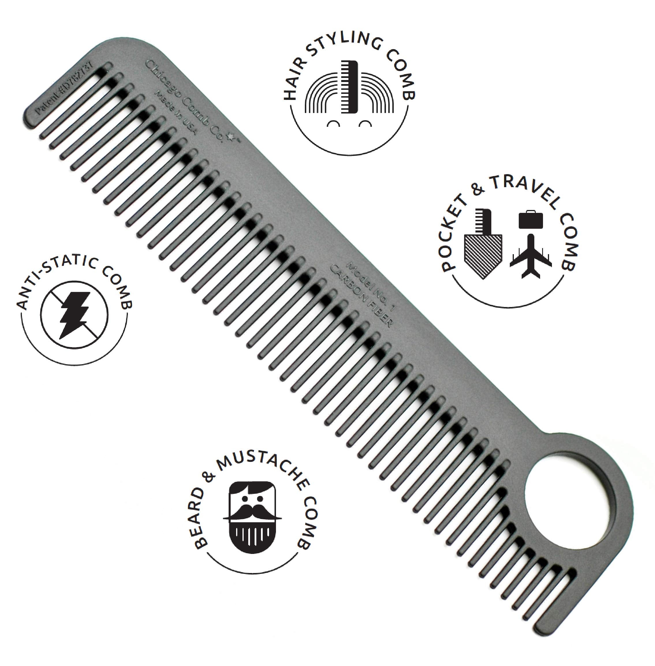 Chicago Comb Model 1 made in USA ensures quality and durable construction.