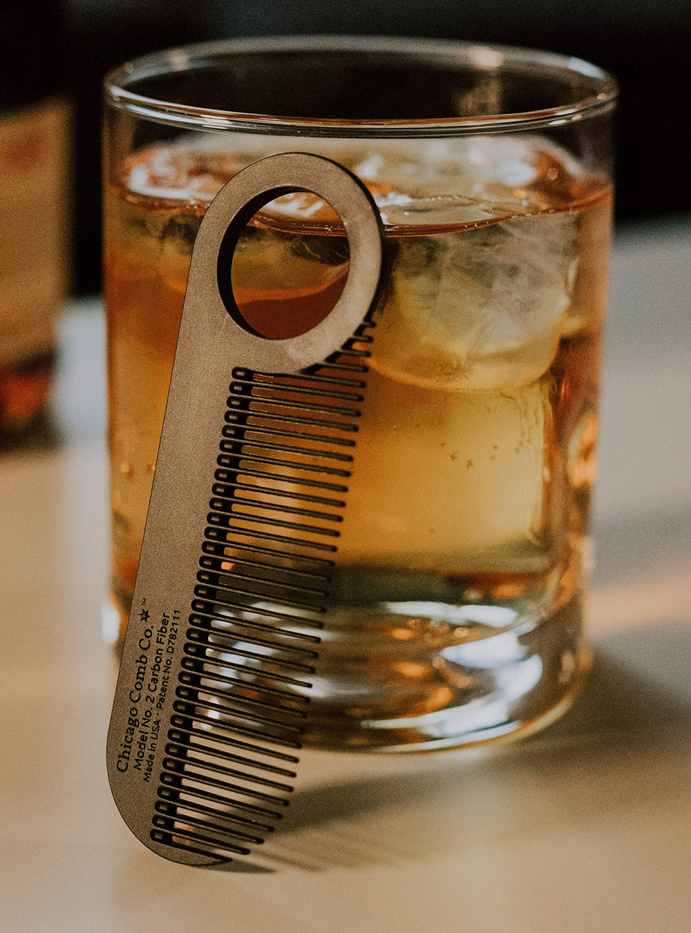 Chicago Comb Model 2 anti-static carbon fiber stays smooth during styling.