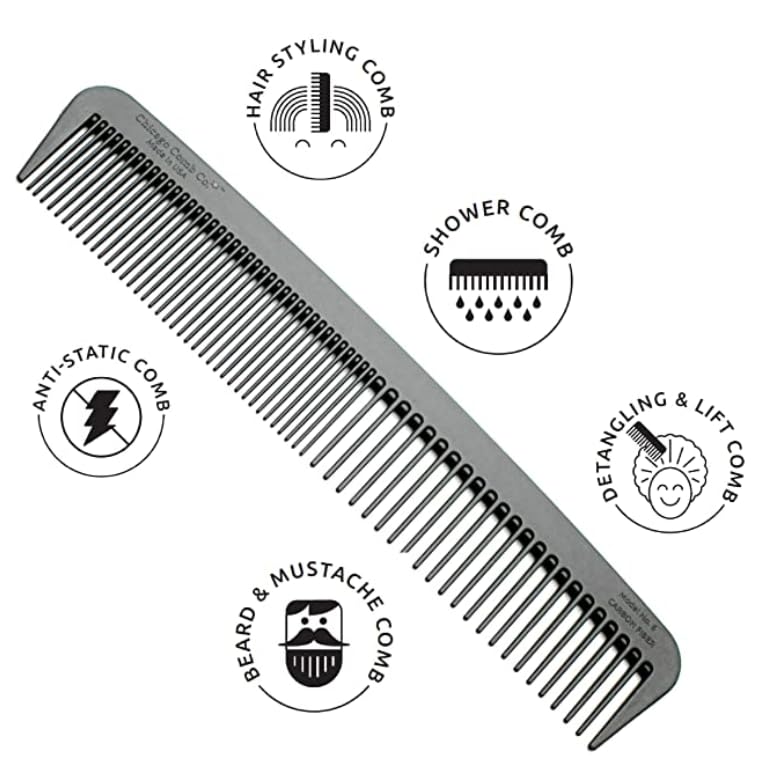 Chicago Comb Model 6 ergonomic grip for comfortable daily use