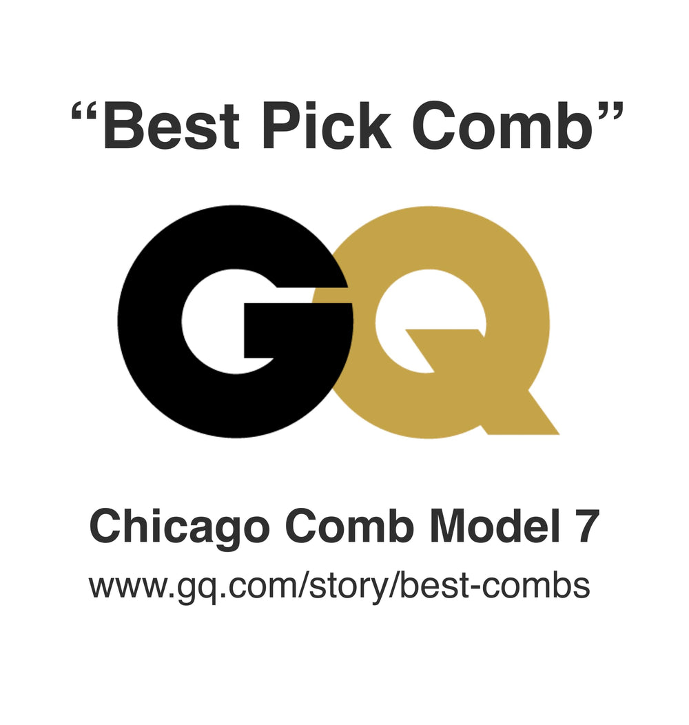 Chicago Comb Model 7 carbon fiber pick helping beard styling with lift