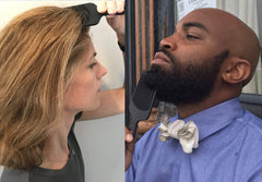Chicago Comb Model 7 carbon fiber pick shaping a pompadour with lift