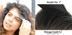 Chicago Comb Model 7 carbon fiber pick detangling thick hair efficiently